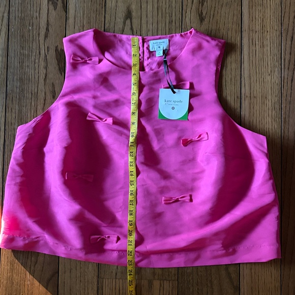 Kate Spade Fuchsia Sleeveless Blouse with Bow Details - Picture 10 of 11